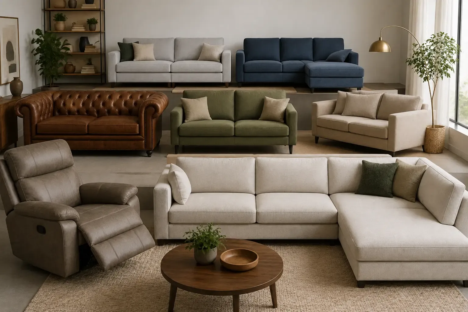 Types of sofa shapes
